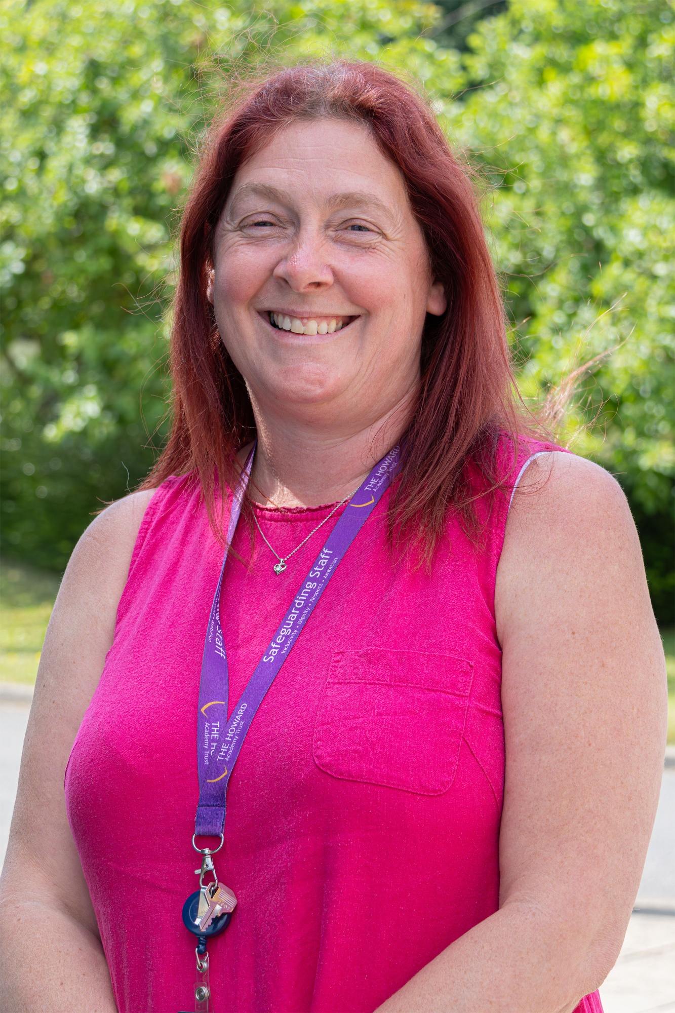 Mrs Willson, Principal of School, smiles at the camera